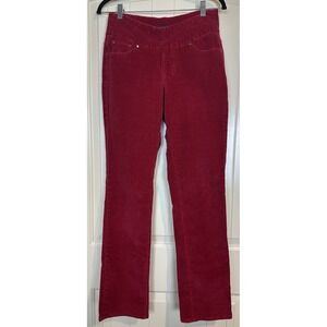 Jag Jeans Womens High Rise Straight Leg Corduroy Pull On Pants Stretch red sz 6